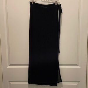 Ivan Grundahl Long Black Wrap Mesh Net Skirt